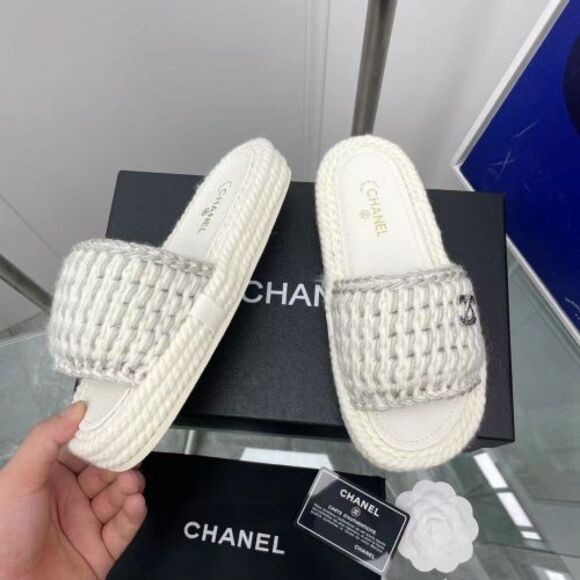 New Chanel Open Toe Classic Block Heel Sandals